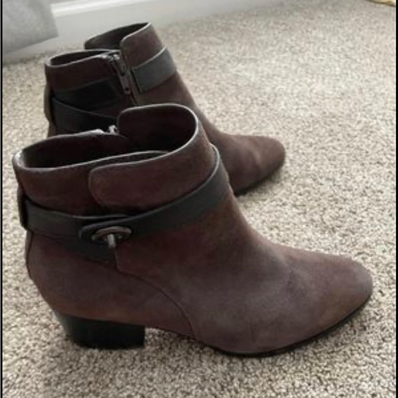 Brown Coach ankle booties. Size 7.5. Worn only twice. - Picture 1 of 3